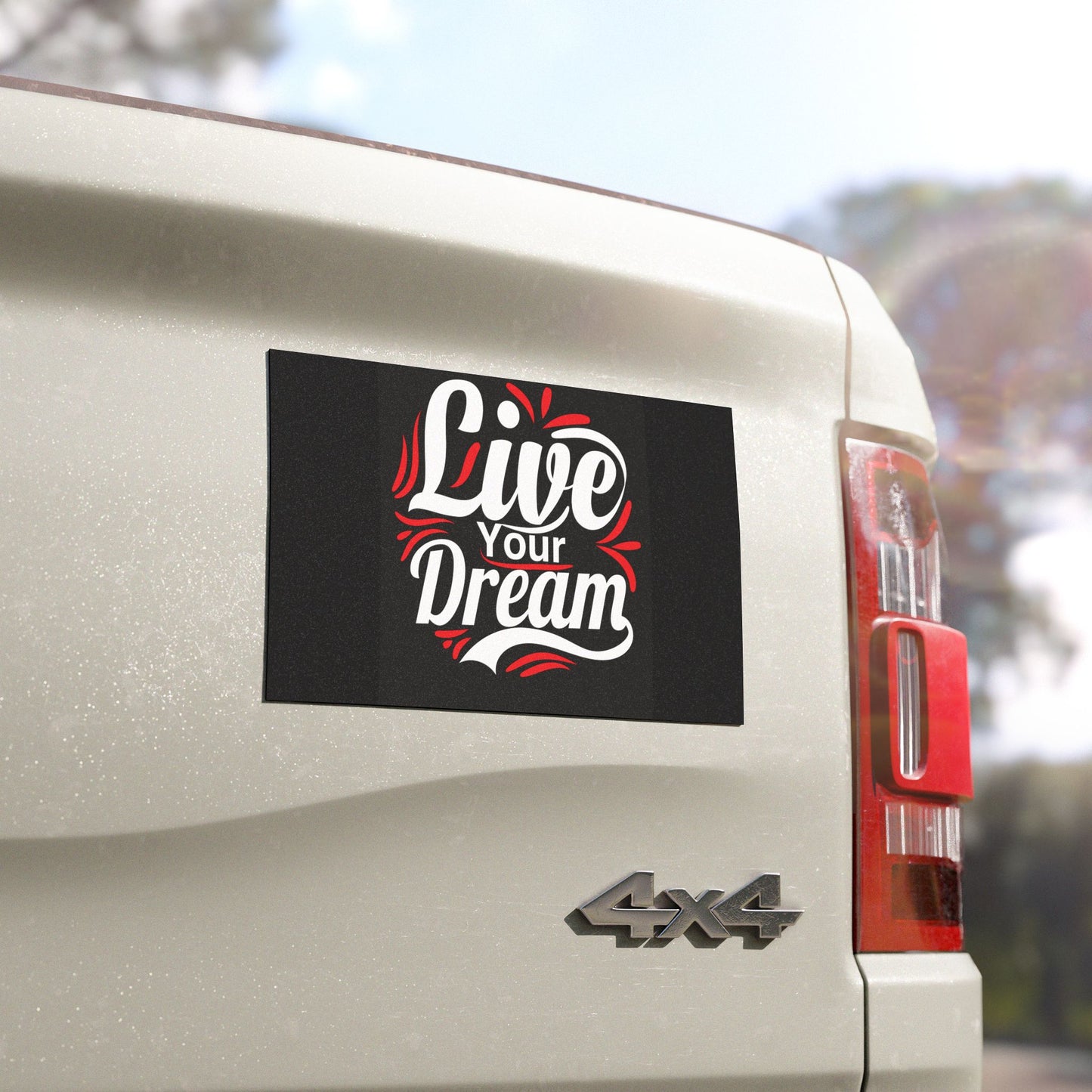 Inspirational Car Magnet - Live Your Dream, Motivational Decal, Auto Decoration, Gift for Dreamers, Positive Vibes