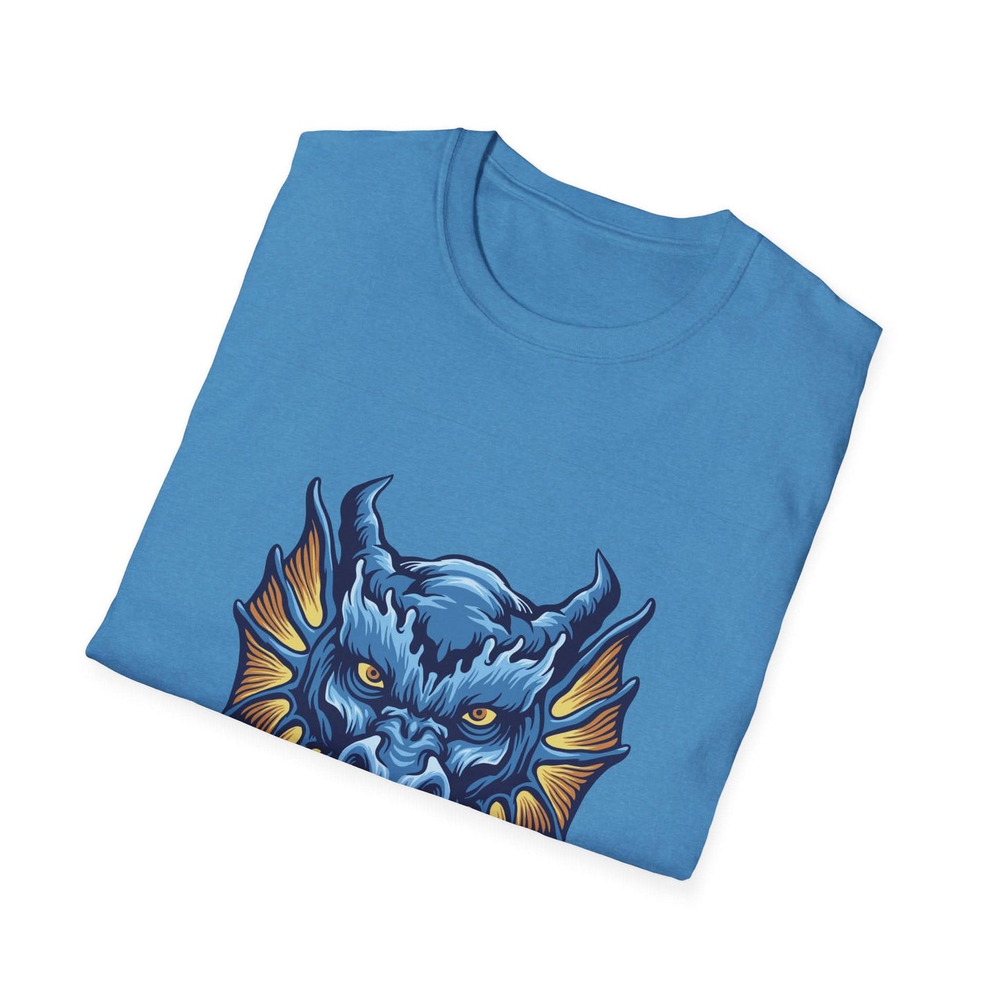 Blue Angry Dragon Head Mascot - Mleem