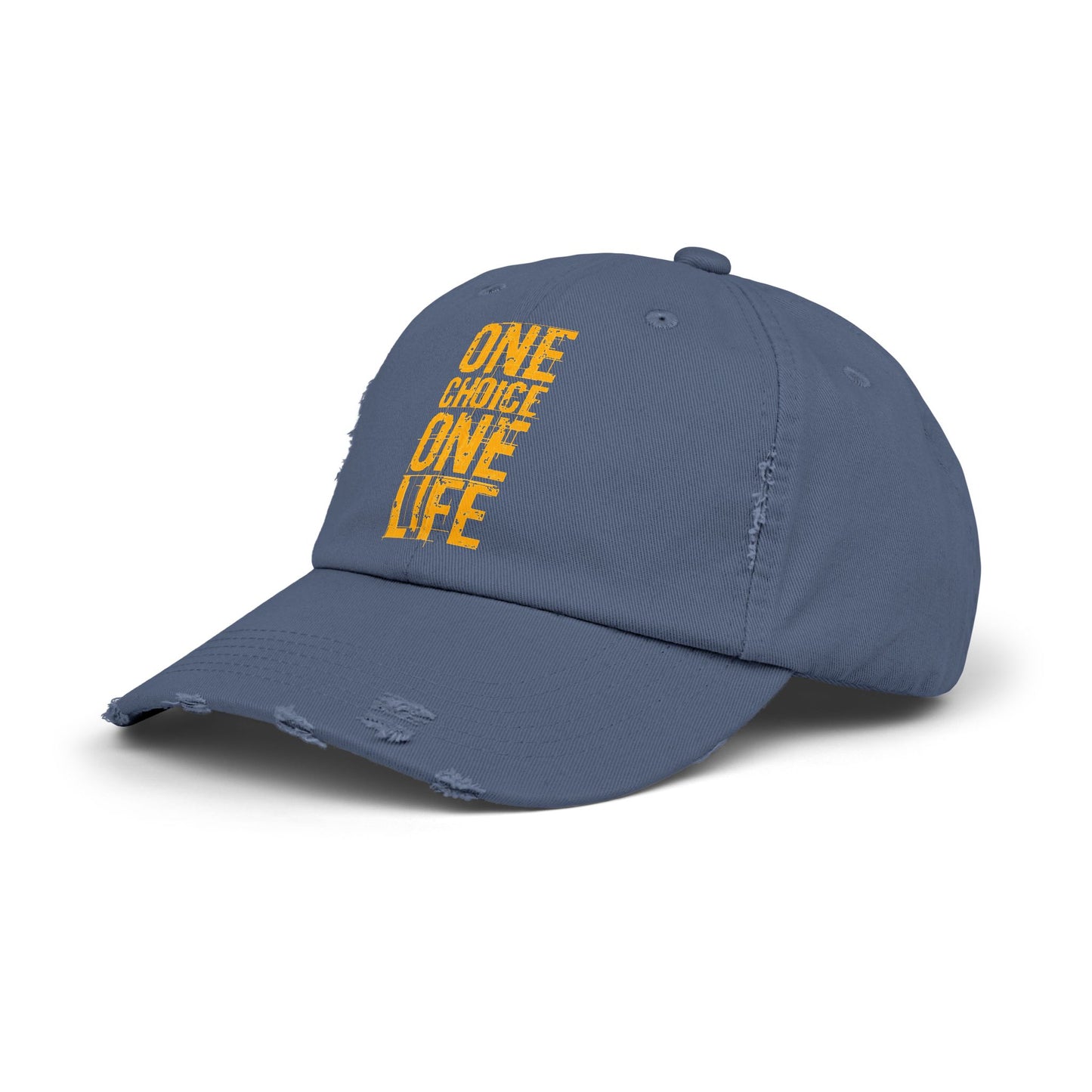 Unisex Distressed Cap - Motivational Hat, Everyday Wear, Casual Style, Gift for Friends, Trendy Cap, One Life Design
