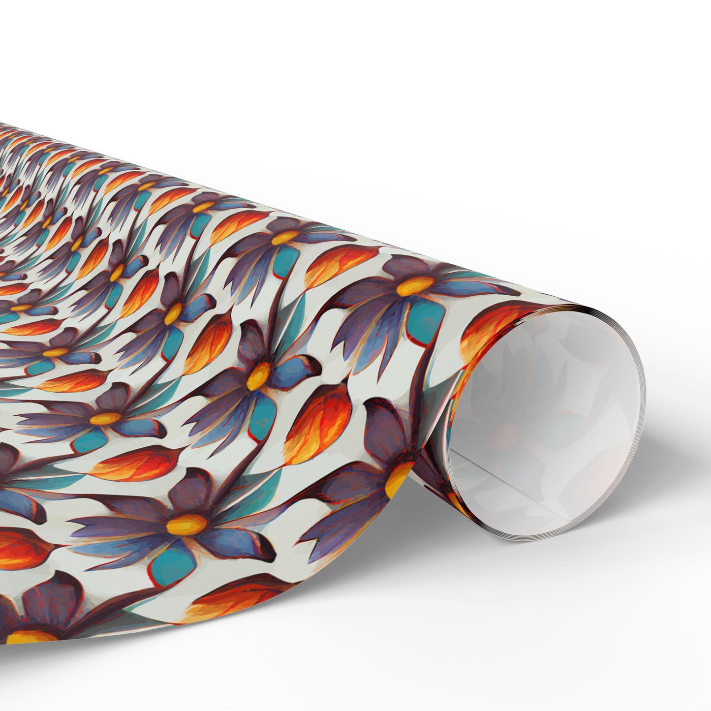 Artistic Wrapping Paper Roll, Eco-Friendly Gift Wrap for Birthdays, Holidays, Weddings, Handmade Gift Wrap, Floral Design