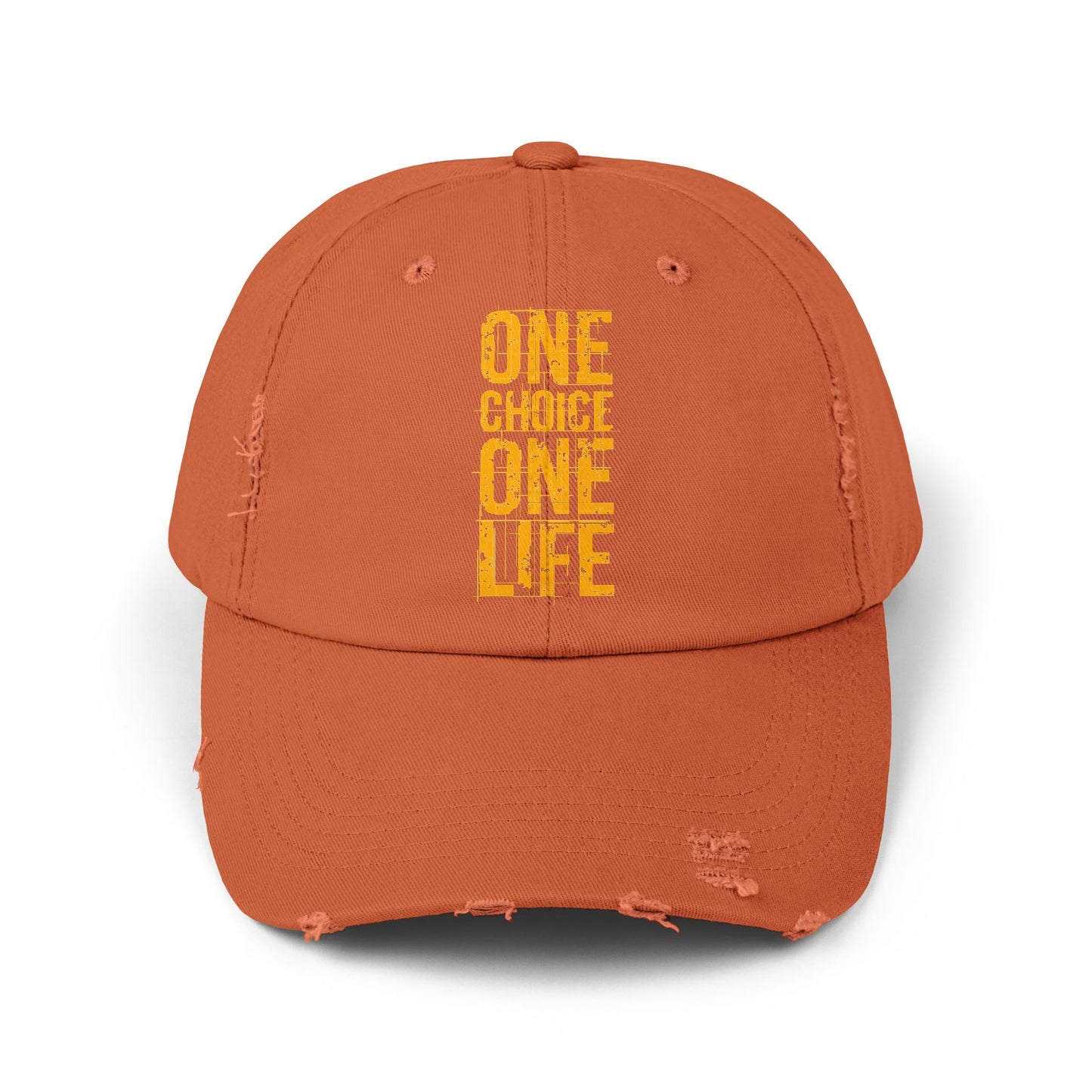 Unisex Distressed Cap - Motivational Hat, Everyday Wear, Casual Style, Gift for Friends, Trendy Cap, One Life Design