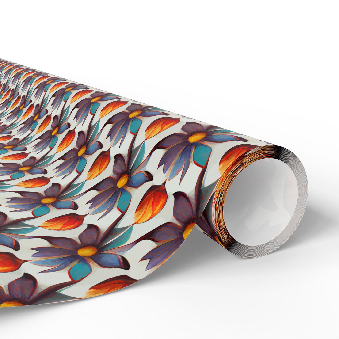 Artistic Wrapping Paper Roll, Eco-Friendly Gift Wrap for Birthdays, Holidays, Weddings, Handmade Gift Wrap, Floral Design
