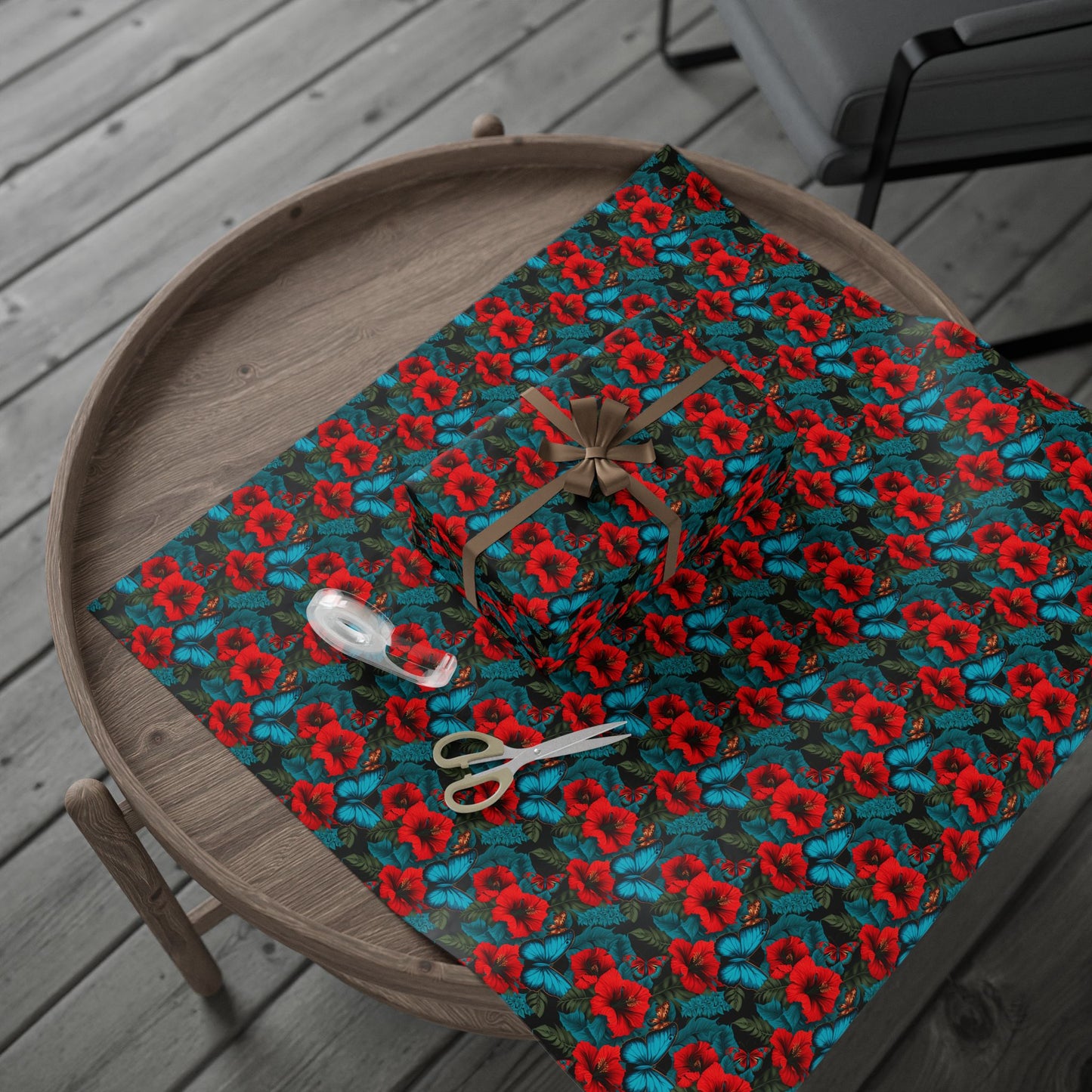 Vibrant Floral Wrapping Paper, Gift Wrap for Birthdays, Holidays, Celebrations, Unique Home Decor, Craft Projects