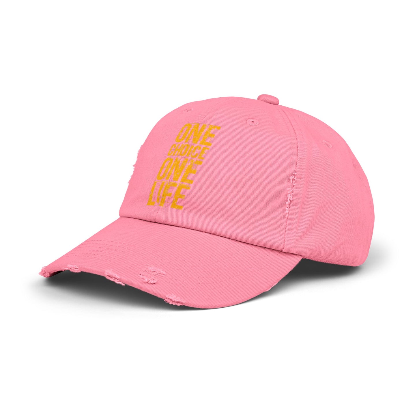 Unisex Distressed Cap - Motivational Hat, Everyday Wear, Casual Style, Gift for Friends, Trendy Cap, One Life Design