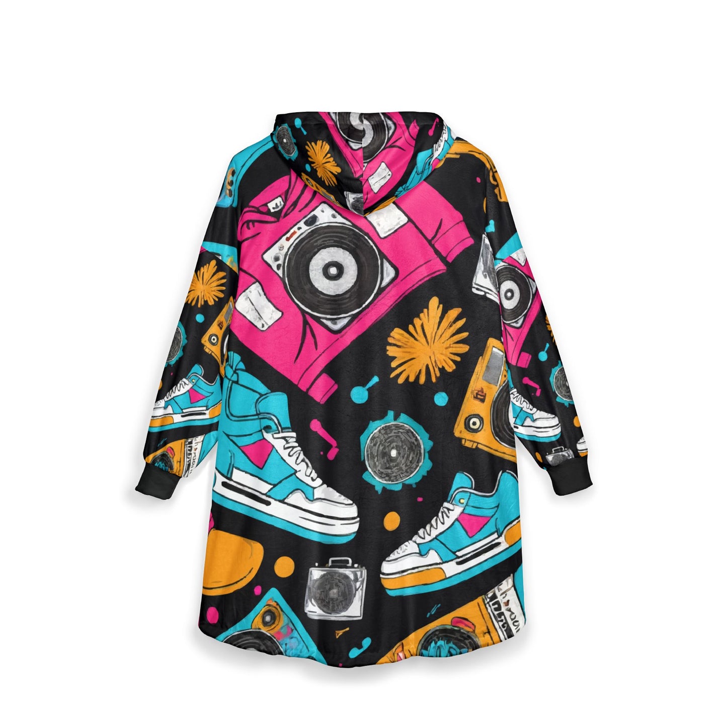Retro Vibes Unisex Hooded Blanket