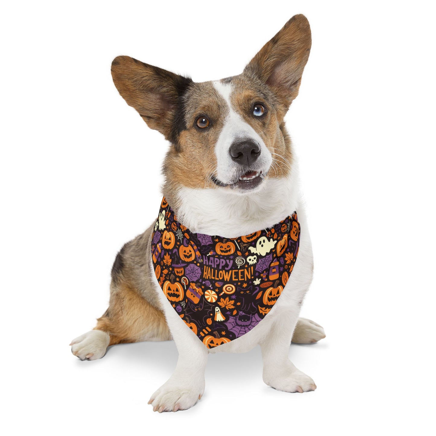 Halloween Pet Bandana Collar - Festive Dog Accessories for Spooky Season, Pet Costume, Fall Festivity Gear, Cute Dog Fashion
