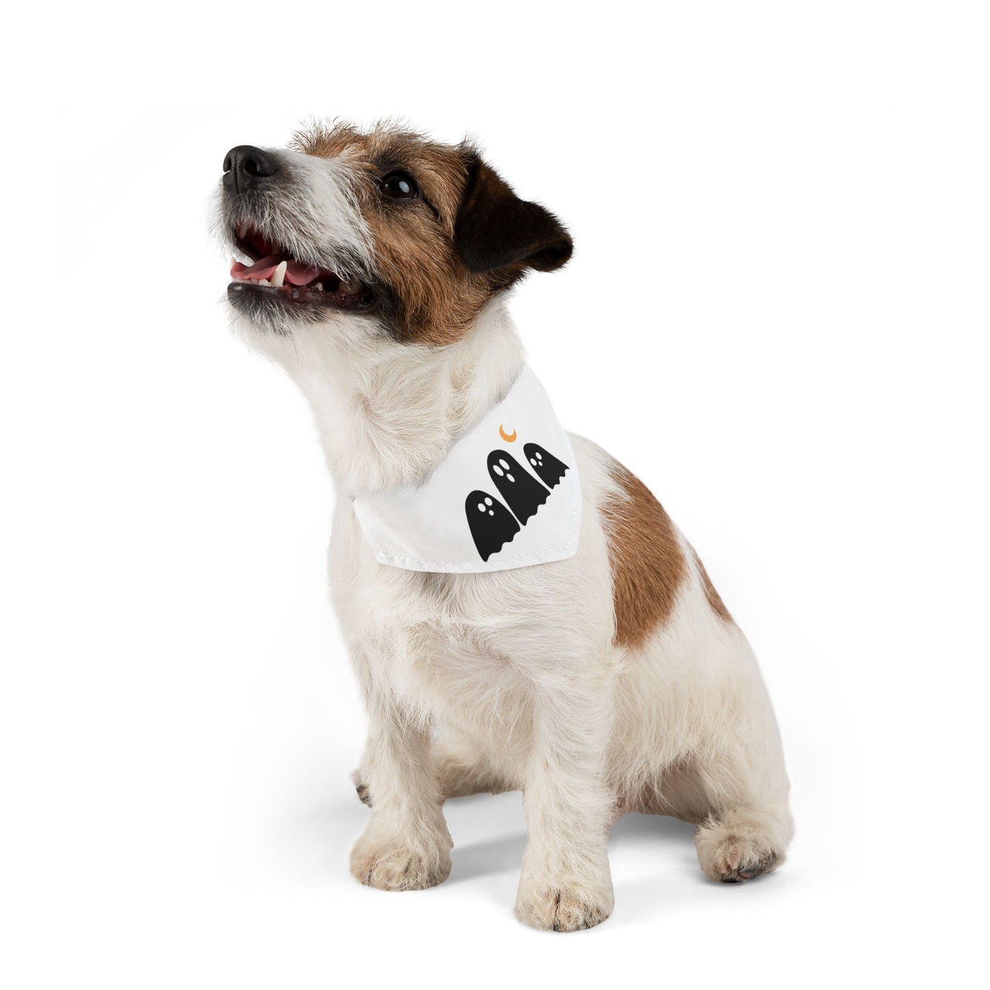 Halloween Pet Bandana Collar, Cute Ghost Design, Dog Accessories, Pet Costume, Spooky Season, Holiday Wear, Gifts for Pet Lovers