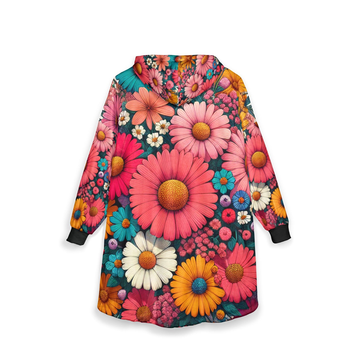 Cozy Floral Unisex Hooded Blanket