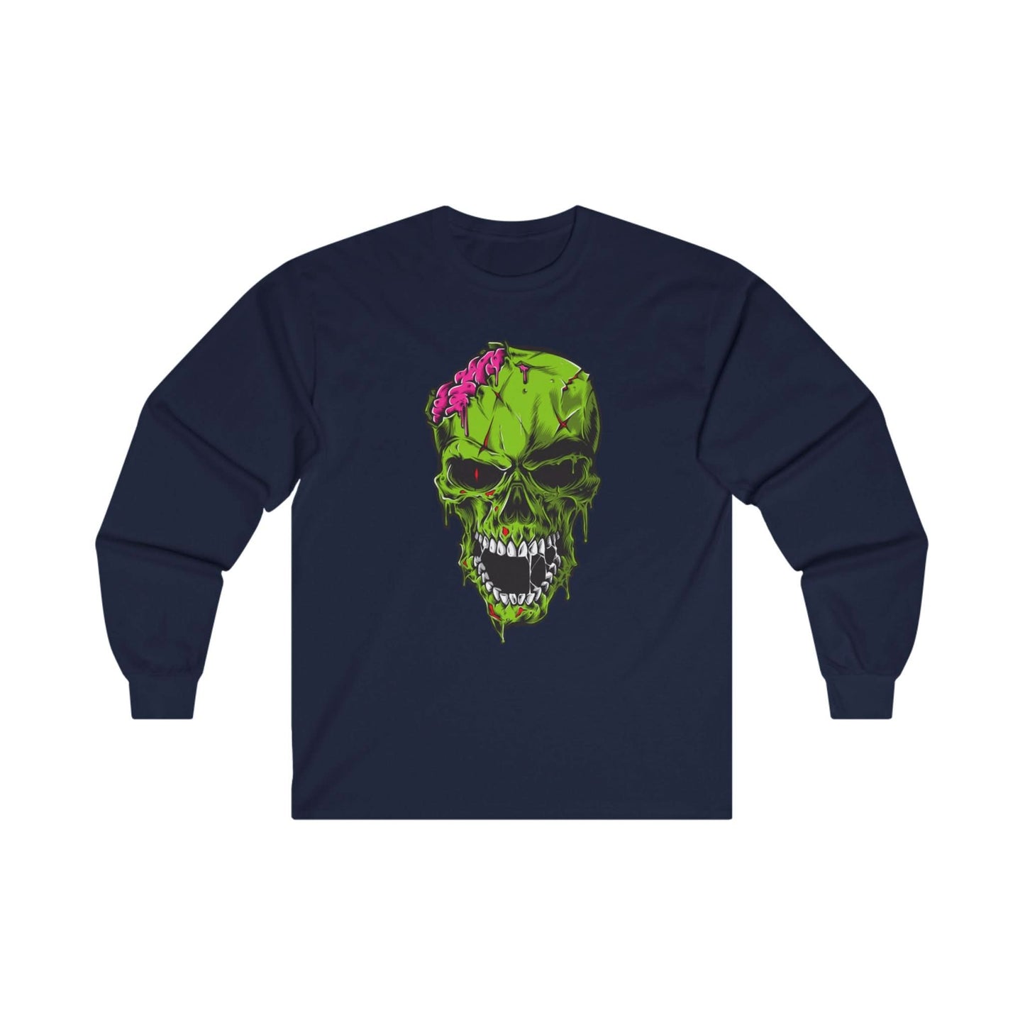 Scary Zombie Head Illustration - Mleem