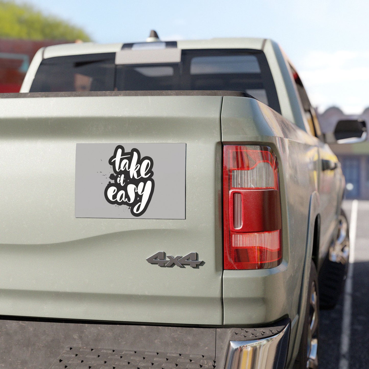 Take It Easy Car Magnet – Fun Auto Decor, Gift for Drivers, Road Trip Decal, Inspirational Vehicle Magnet, Easygoing Vibes