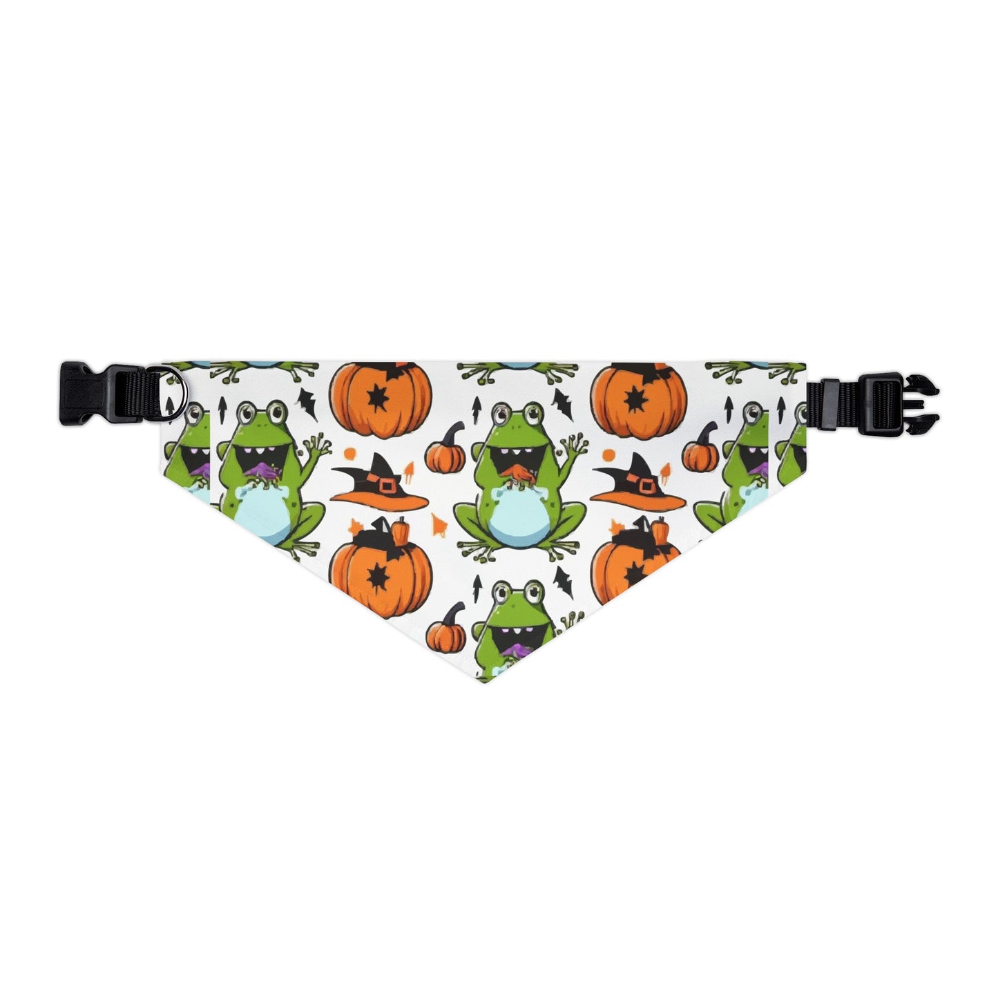 Halloween Frog Pet Bandana Collar, Cute Dog Scarf, Fall Accessories, Pet Costume, Halloween Pet Apparel, Festive Dog Wear