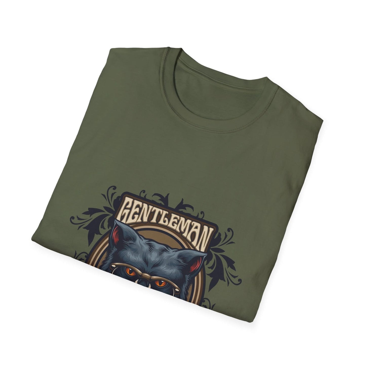 Animal Grey Cat with Framed Ornaments - Mleem