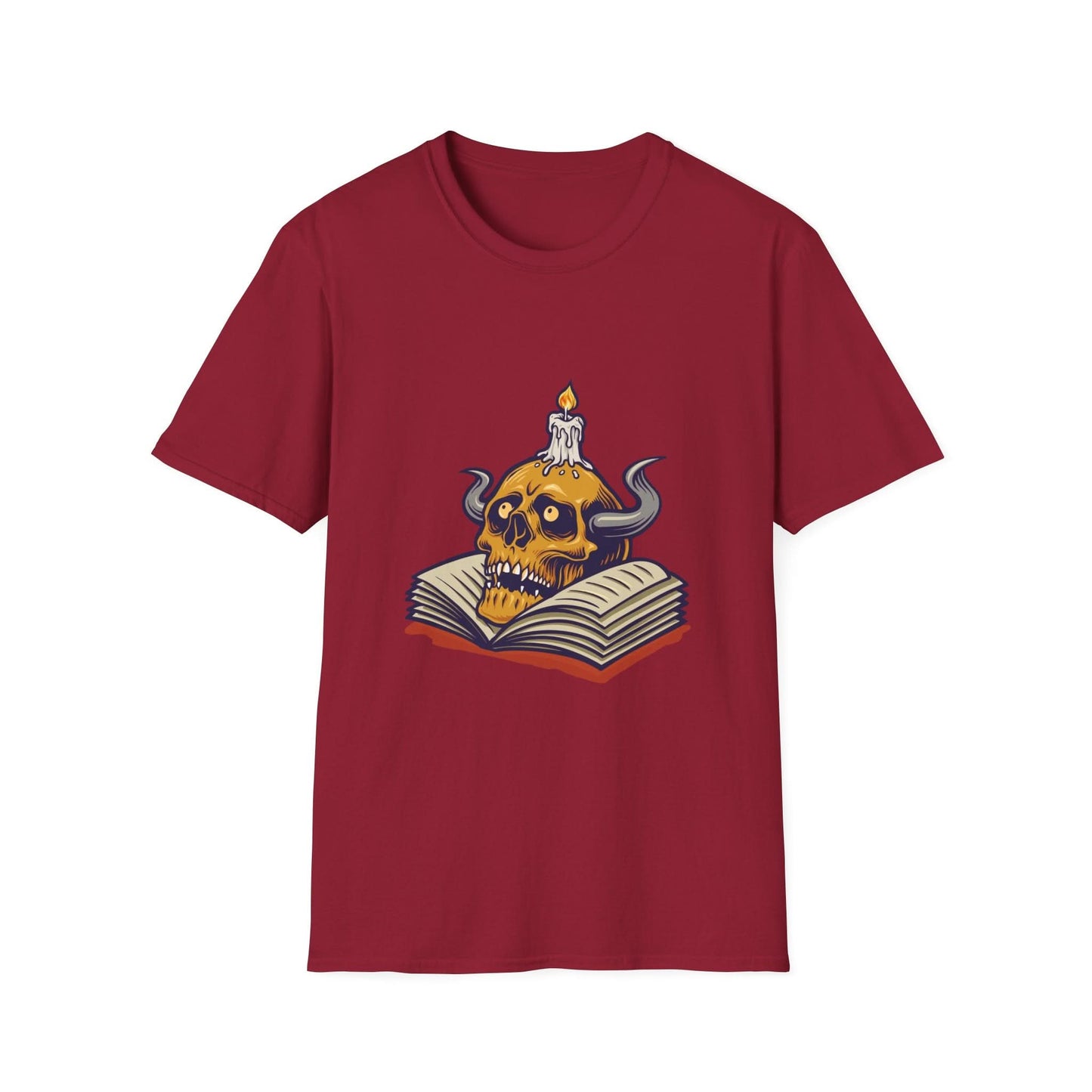 Human Skull and Book with Candle - Mleem