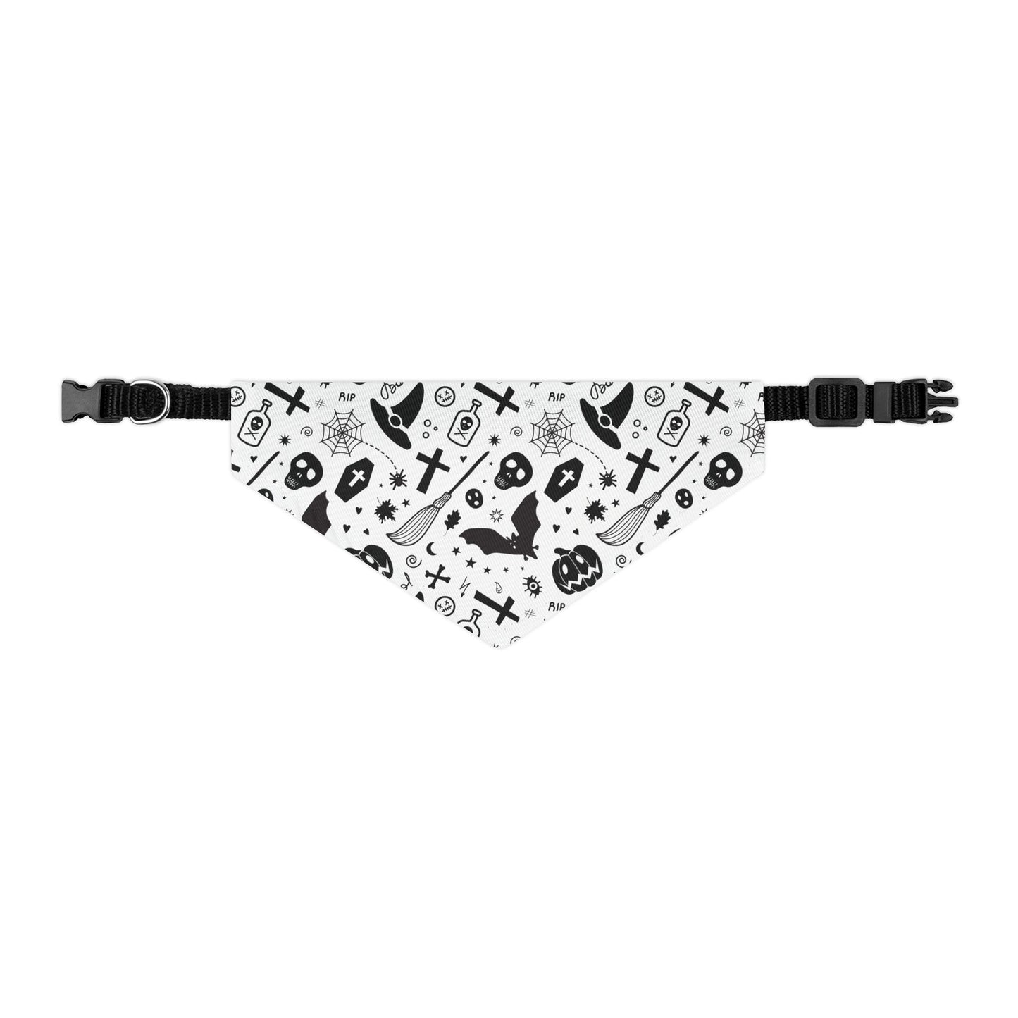Halloween Pet Bandana, Spooky Dog Accessory, Adjustable Collar Scarf, Ideal for Halloween Parties, Pet Costume, Trick or Treat