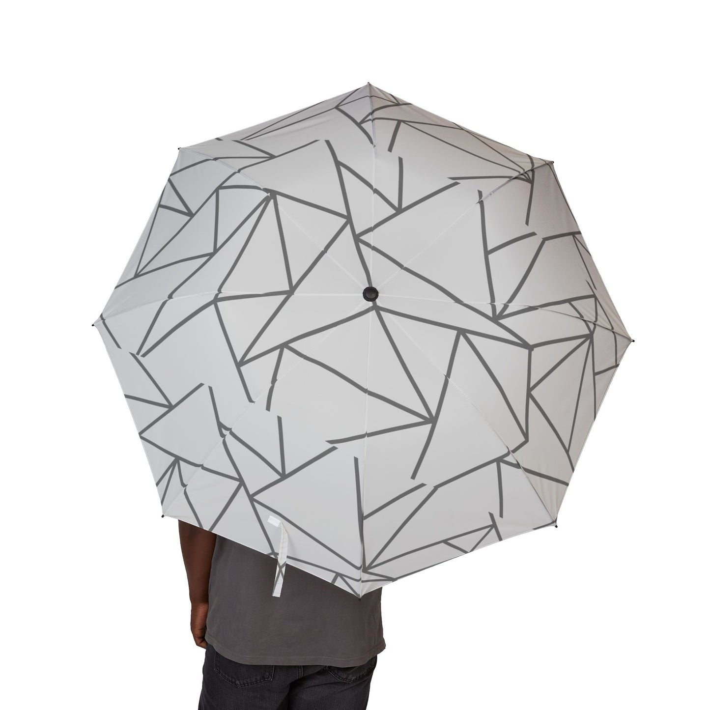 Minimalist Geometric Umbrella, Foldable Rain Accessory, Travel-Friendly Canopy, Stylish Gift for Him/Her, Everyday Use