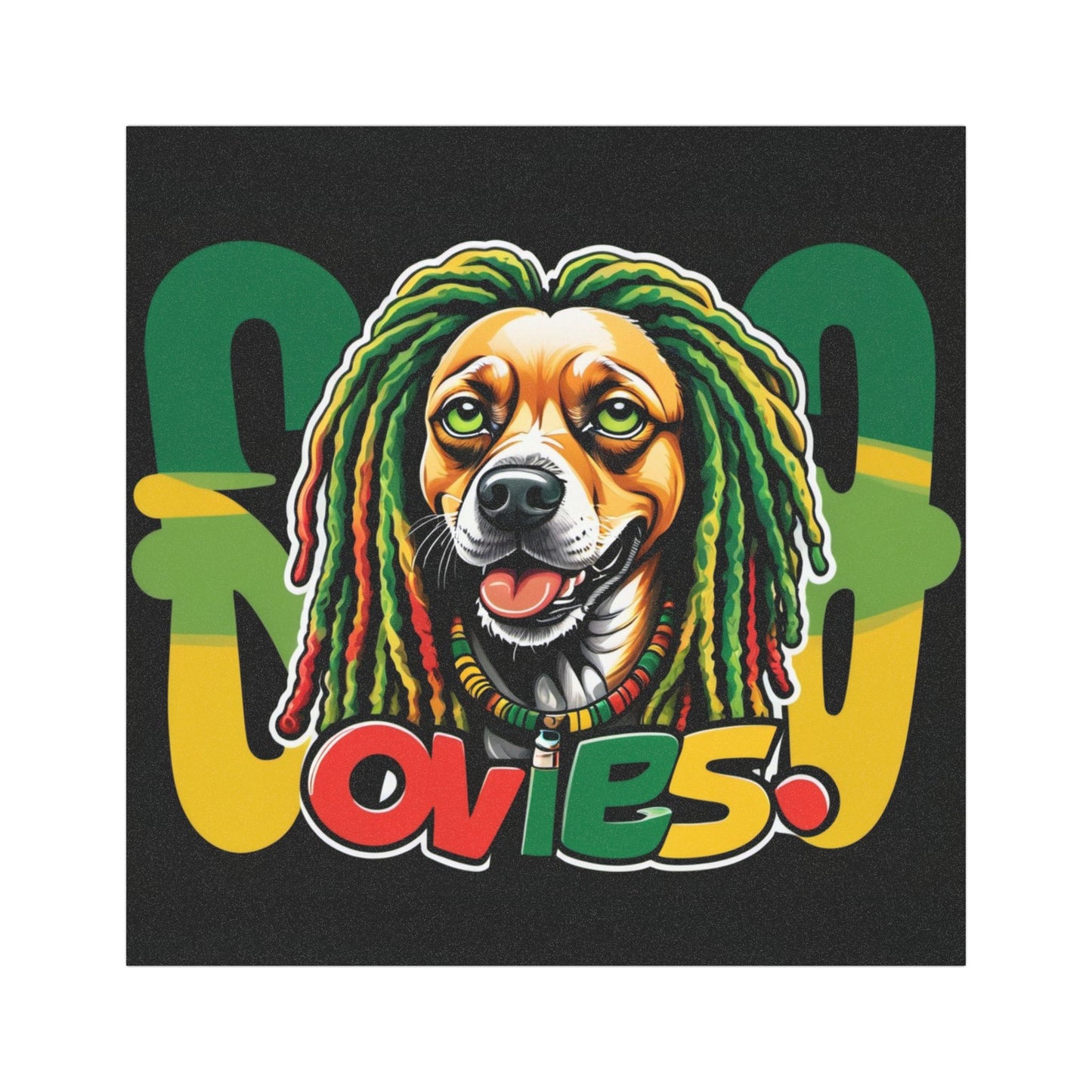 Rasta Dog Car Magnet, Fun Dog Lover Gift, Car Decor for Pet Owners, Rasta Vibes Magnet, Animal Lover Gift