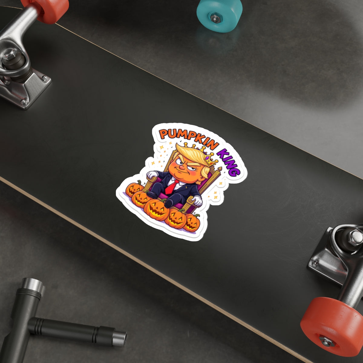 Pumpkin King Die-Cut Stickers | Fun Halloween Decor, Party Favors, Seasonal Gifts, Laptop Accessories, Quirky Wall Art