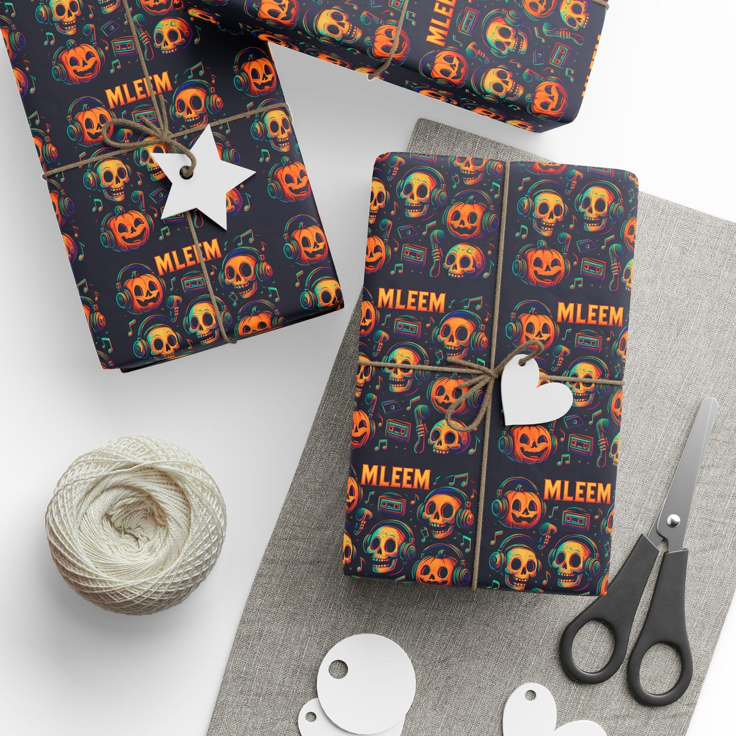 Festive Wrapping Paper, Unique Gift Wrap, Holiday Wrapping, Birthday Wrap, Eco-Friendly Paper, Halloween Gift Wrap