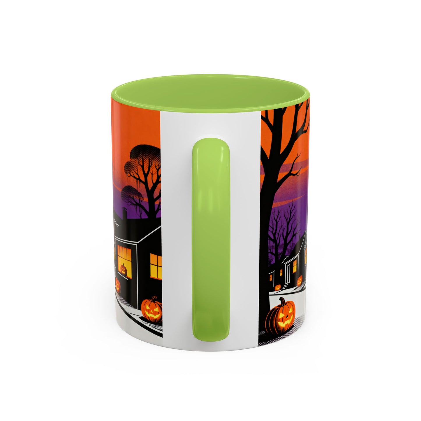 Halloween-Themed Accent Coffee Mug, Spooky Autumn Decor, Pumpkin Coffee Cup, Fall Gift, October Celebration