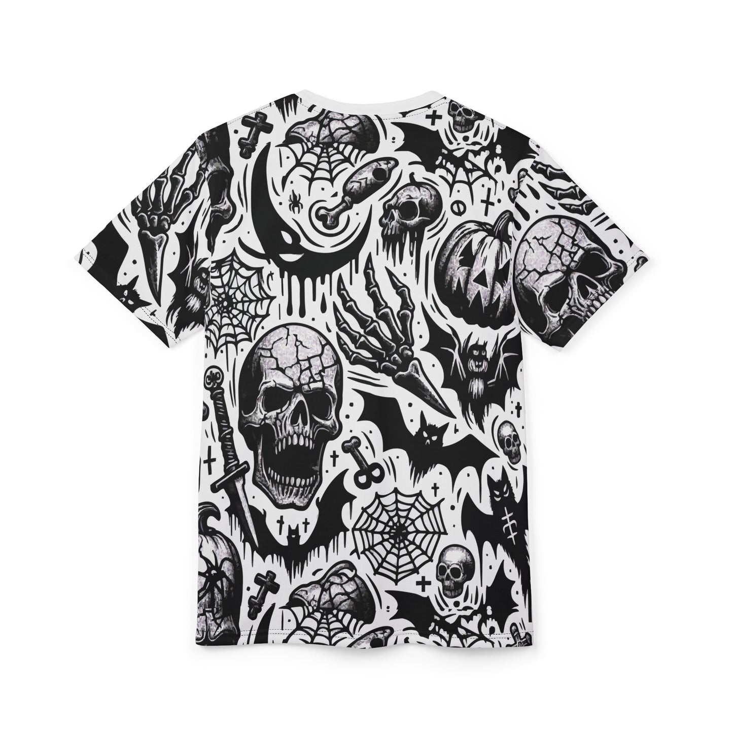 Spooky Graphic Tee, Unisex Halloween Shirt, Ghostly Design T-Shirt, Edgy Casual Wear, Unique Gift for Horror Fans