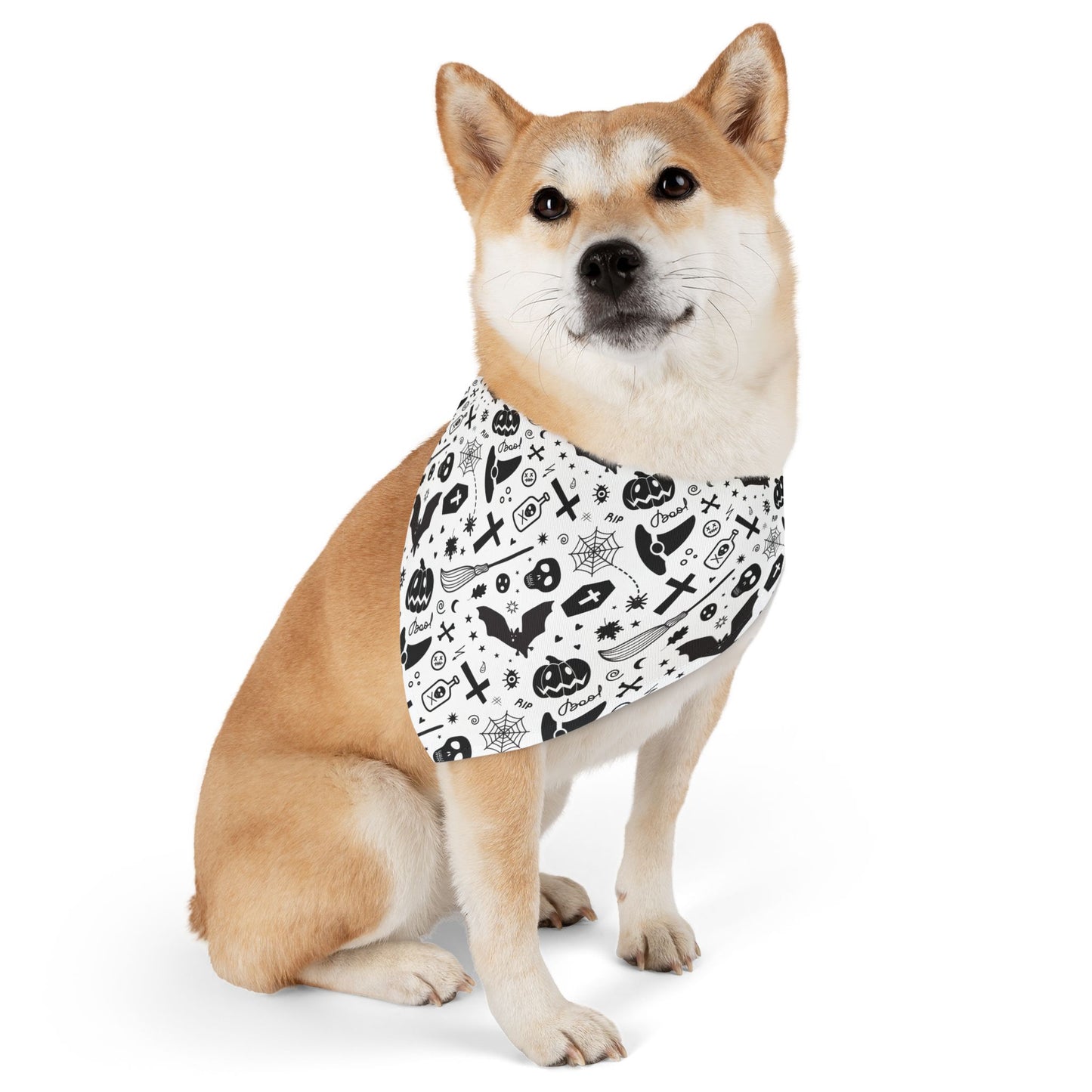 Halloween Pet Bandana, Spooky Dog Accessory, Adjustable Collar Scarf, Ideal for Halloween Parties, Pet Costume, Trick or Treat