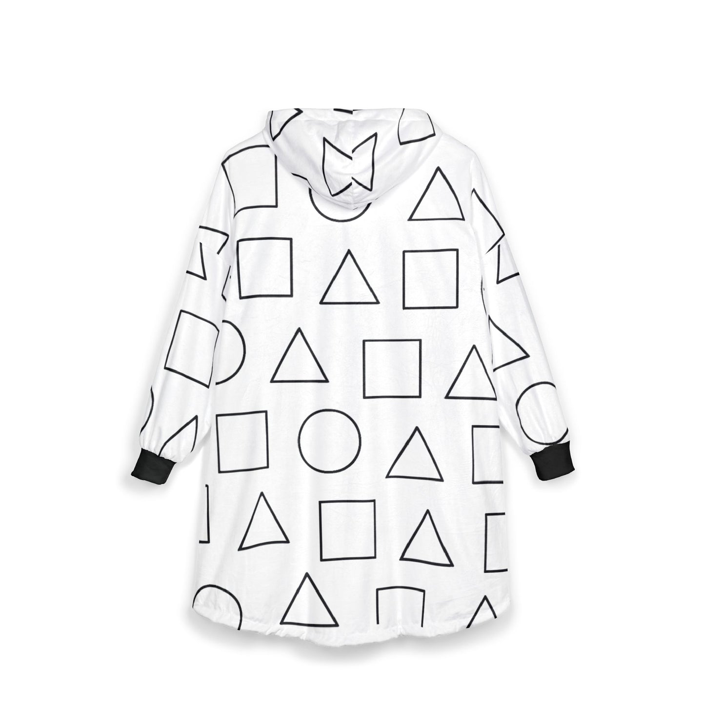 Cozy Abstract Pattern Hooded Blanket