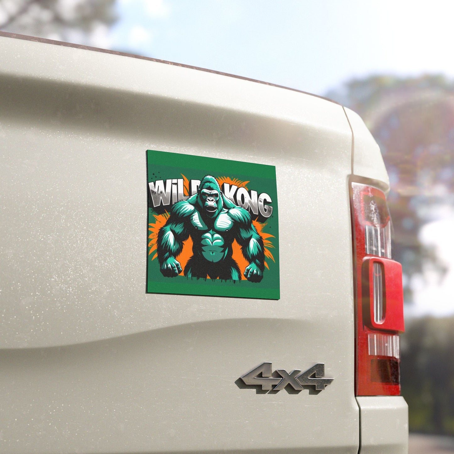 Wild Kong Car Magnet - Gorilla Graphic, Auto Decoration, Animal Lover Gift, Adventure Decor, Fun Car Accessory