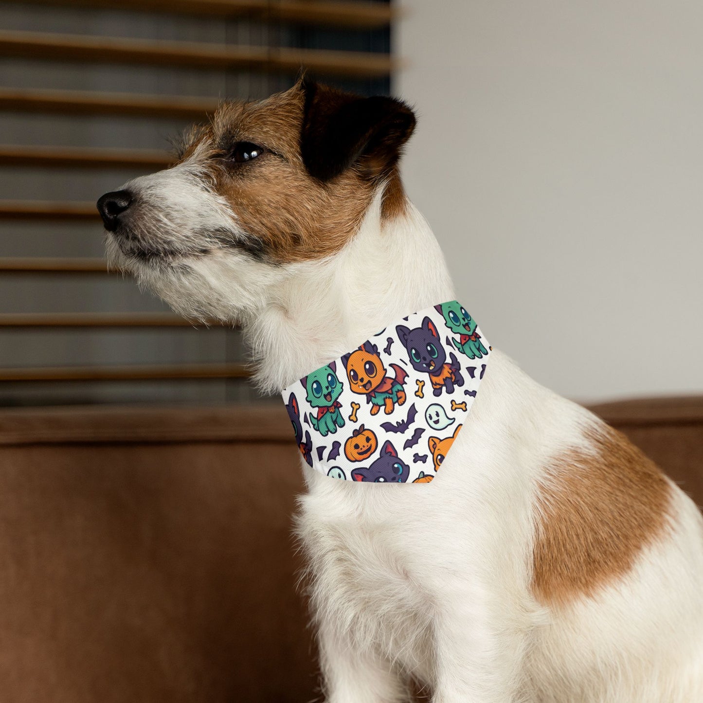 Halloween Pet Bandana Collar | Cute Cat and Pumpkin Design for Dogs, Pet Costume Accessory, Fall Celebration Gear, Trick or Treat Bandana