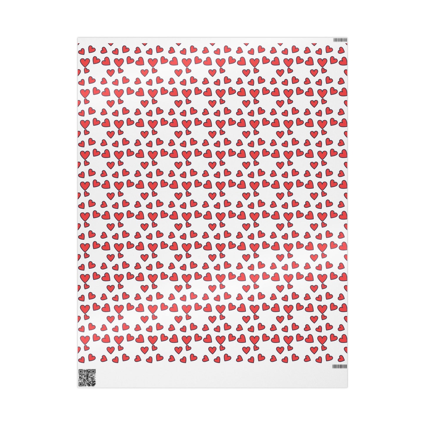 Festive Heart Wrapping Paper, Valentine's Gift Wrap, Love Bows, Holiday Decor, Cute Gift Packaging, Party Supplies