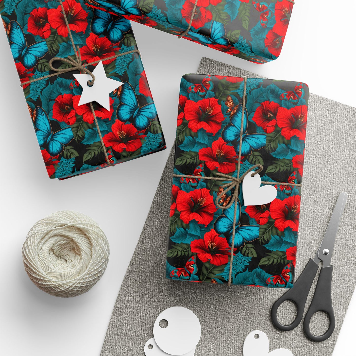 Vibrant Floral Wrapping Paper, Gift Wrap for Birthdays, Holidays, Celebrations, Unique Home Decor, Craft Projects