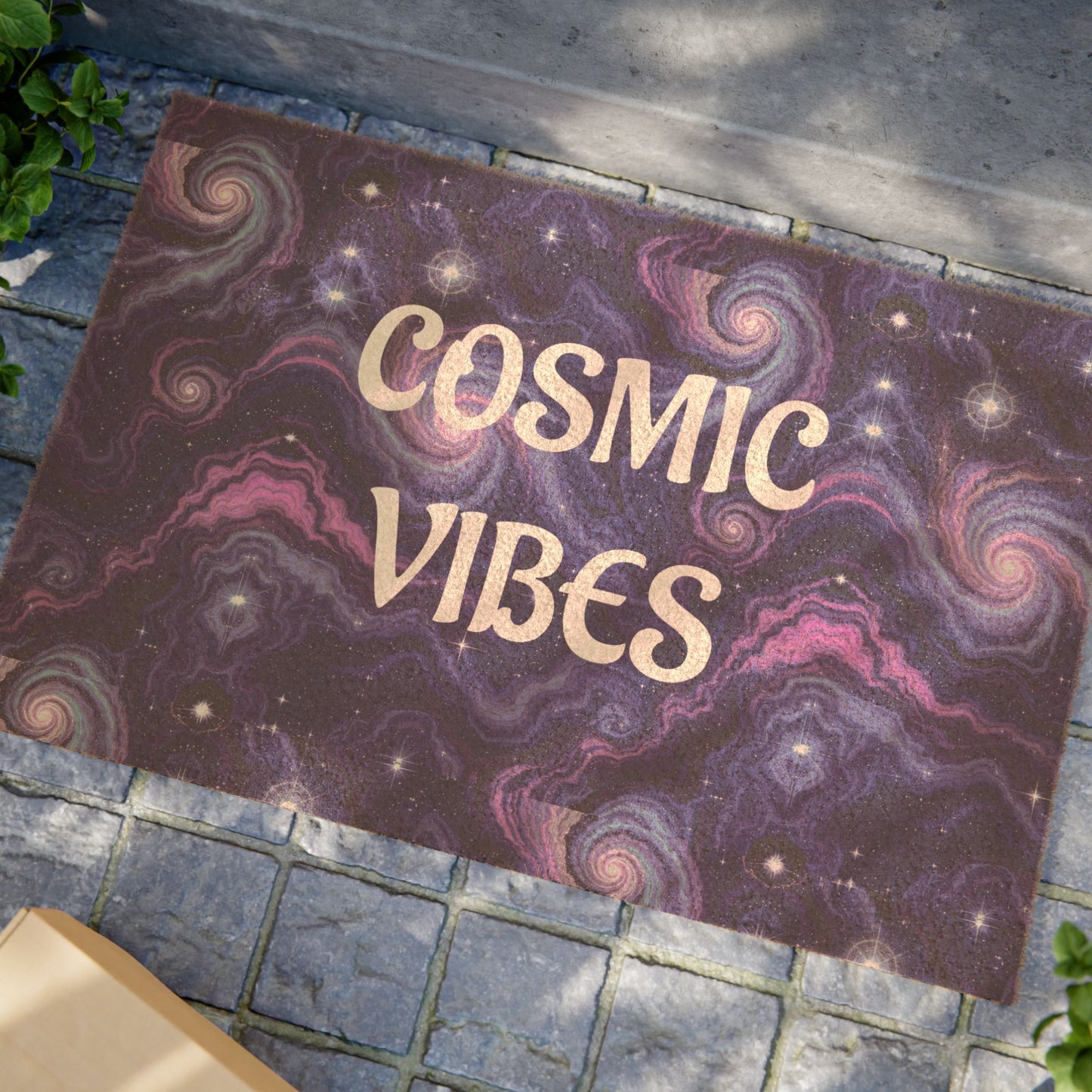 Cosmic Vibes Doormat - Galaxy Welcome Mat, Home Decor, Astrological Gifts, Space Lover Gift, Front Porch Welcome