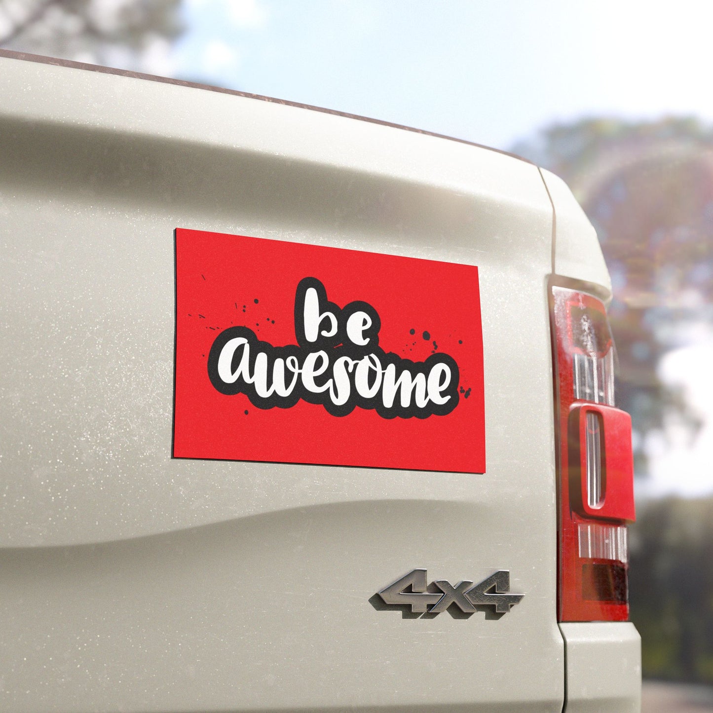 Be Awesome Car Magnet - Fun Auto Decor, Inspirational Quote, Gift for Friends, Motivational Accessories, Car Décor