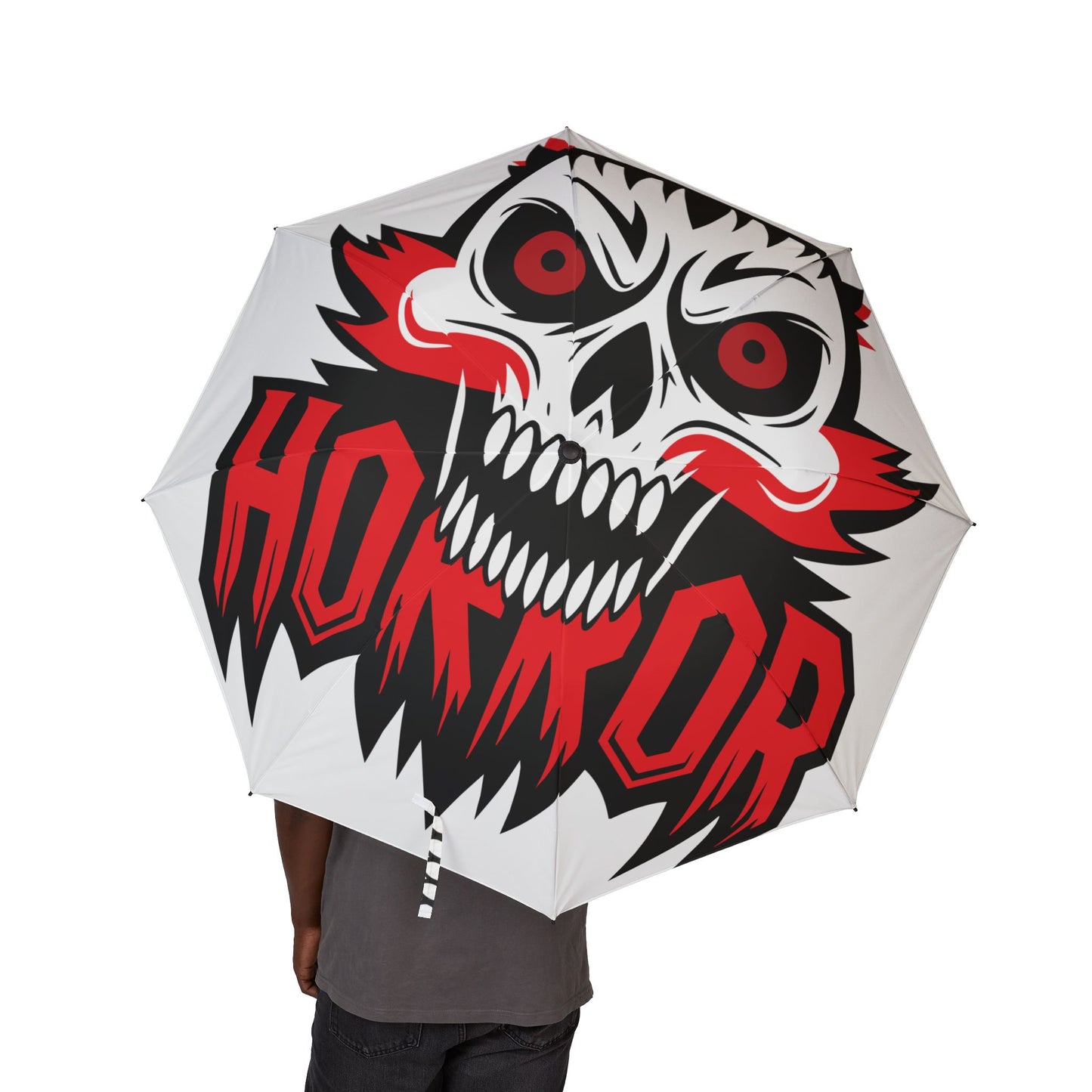 Gothic Skull Graphic Umbrella | Cool Rainy Day Accessory, Unique Gift for Him/Her, Stylish Weather Protection, Festival Must-Have
