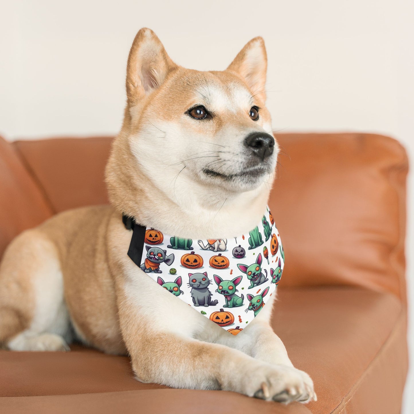 Halloween Pet Bandana Collar, Dog Accessory for Fall, Cute Dog Costume, Trick or Treat Bandana, Pet Halloween Costume