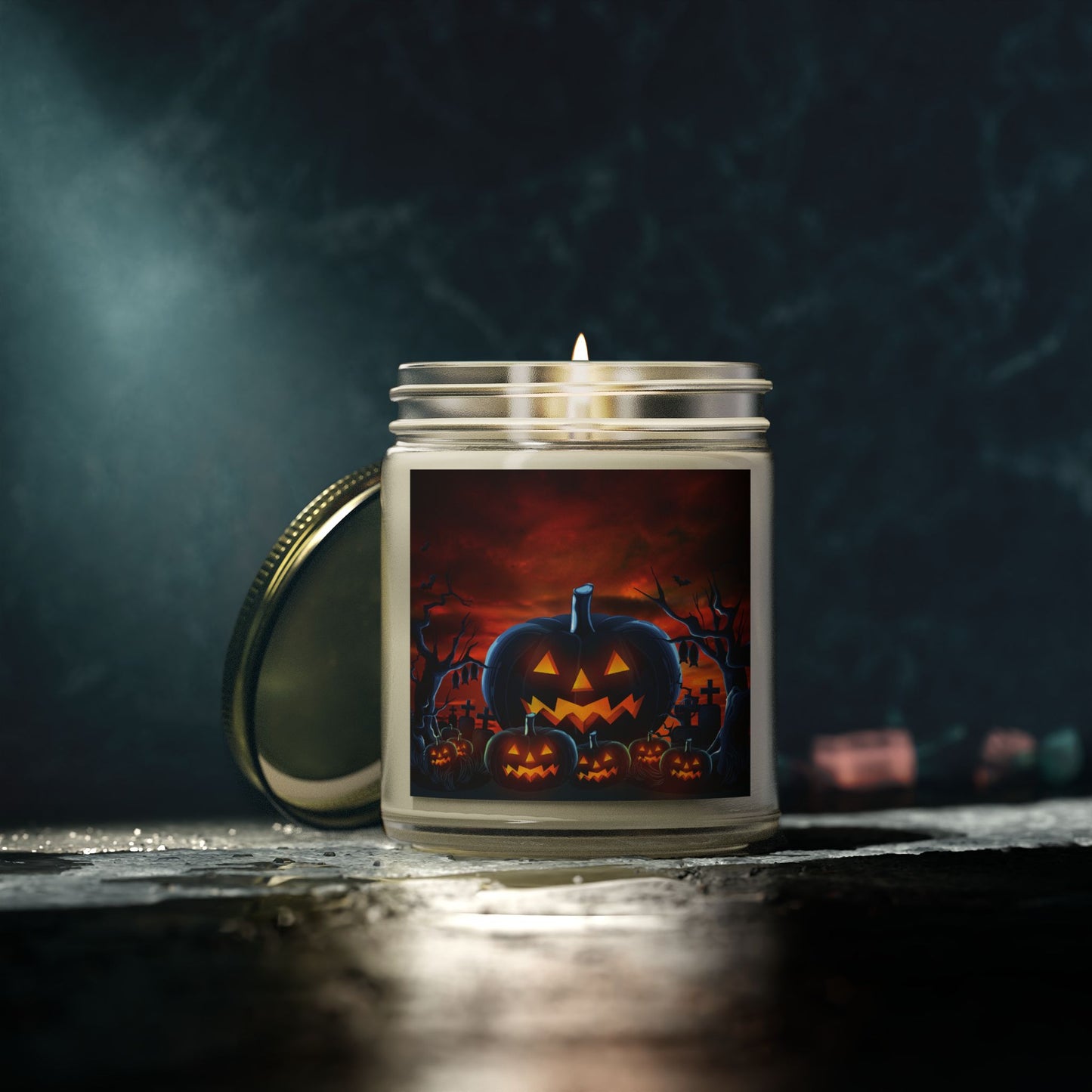 Halloween Pumpkin Scented Candle | Coconut Apricot Wax | Fall Decor, Spooky Night, Autumn Gift, Home Fragrance, Jack-O'-Lantern