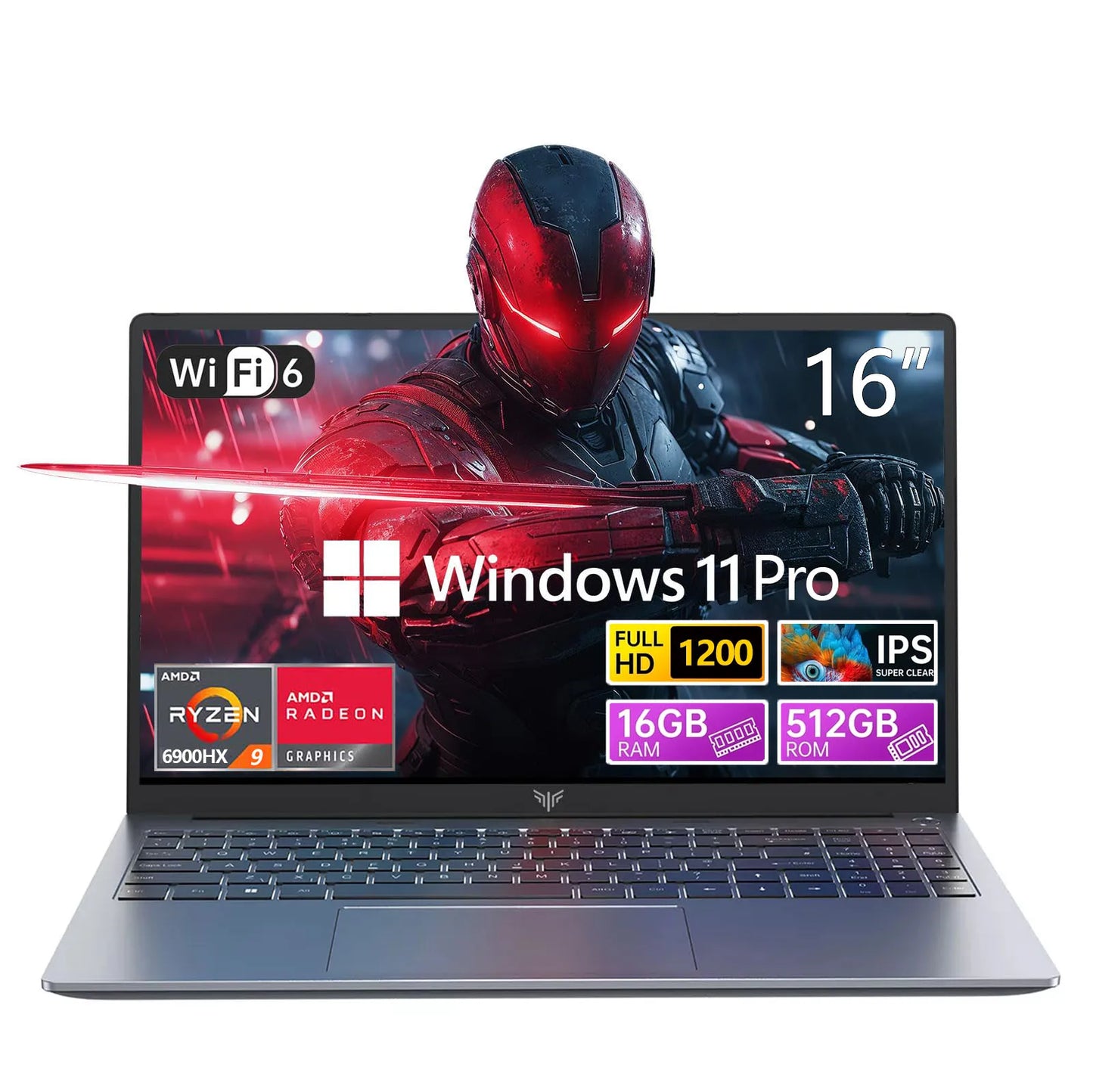 ACEMAGIC RX16 AMD Ryzen 9 6900HX 16.1" Ultra Slim 4000MAH Laptop 16GB LPDDR5 Ram 512GB Rom Windows 11Pro BT5.2 Wifi 6 Notebook