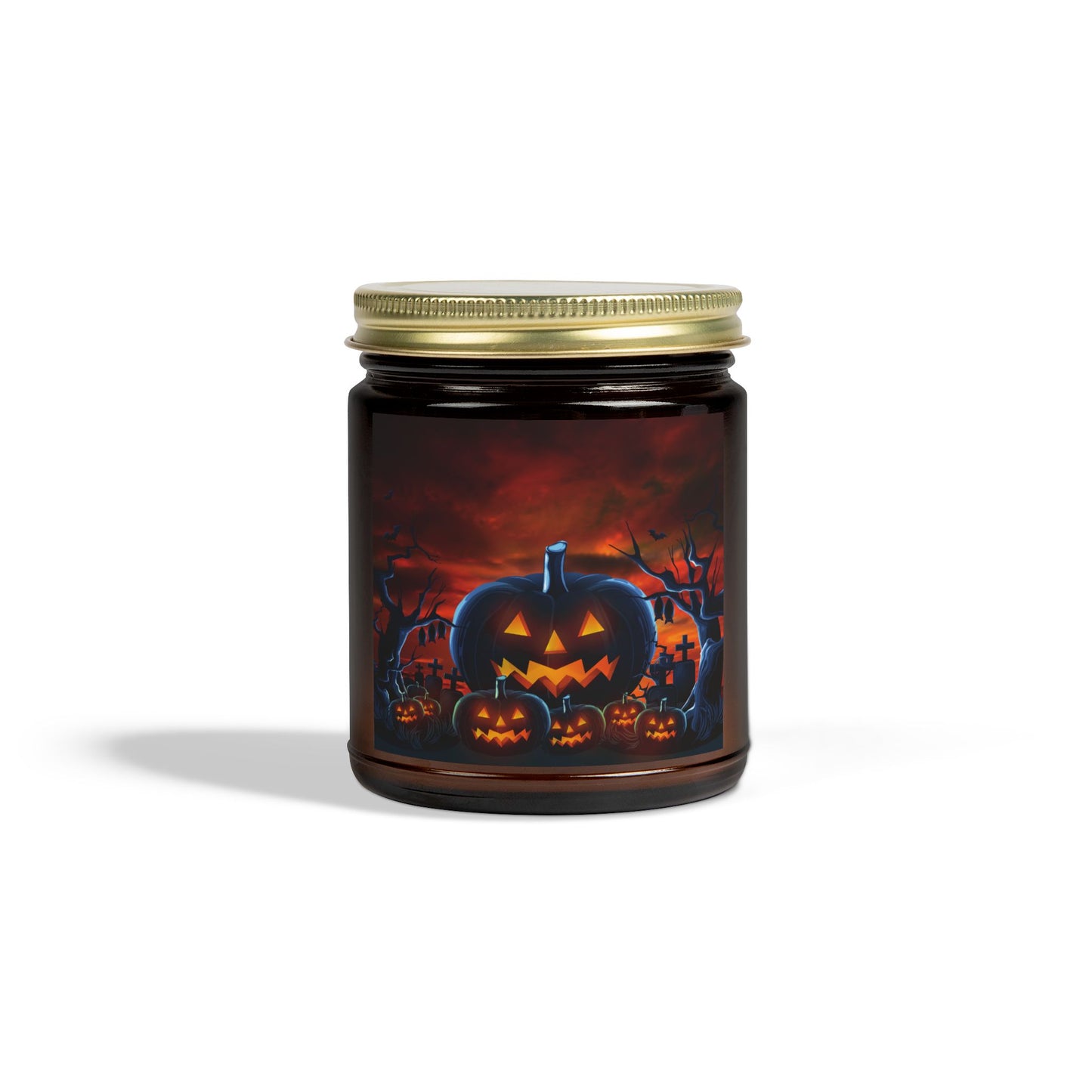 Halloween Pumpkin Scented Candle | Coconut Apricot Wax | Fall Decor, Spooky Night, Autumn Gift, Home Fragrance, Jack-O'-Lantern