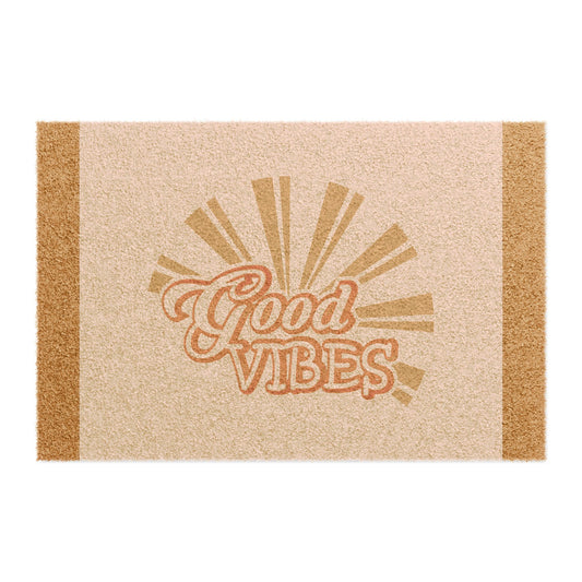 Good Vibes Doormat - Cheerful Entryway Decor, Homewarming Gift, Housewarming Essential, Boho Style, Welcome Mat