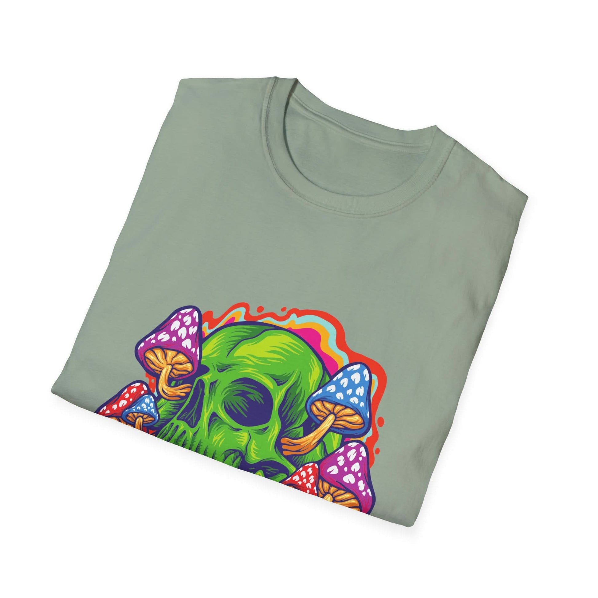 Psychedelic Skull with Mushrooms - Mleem