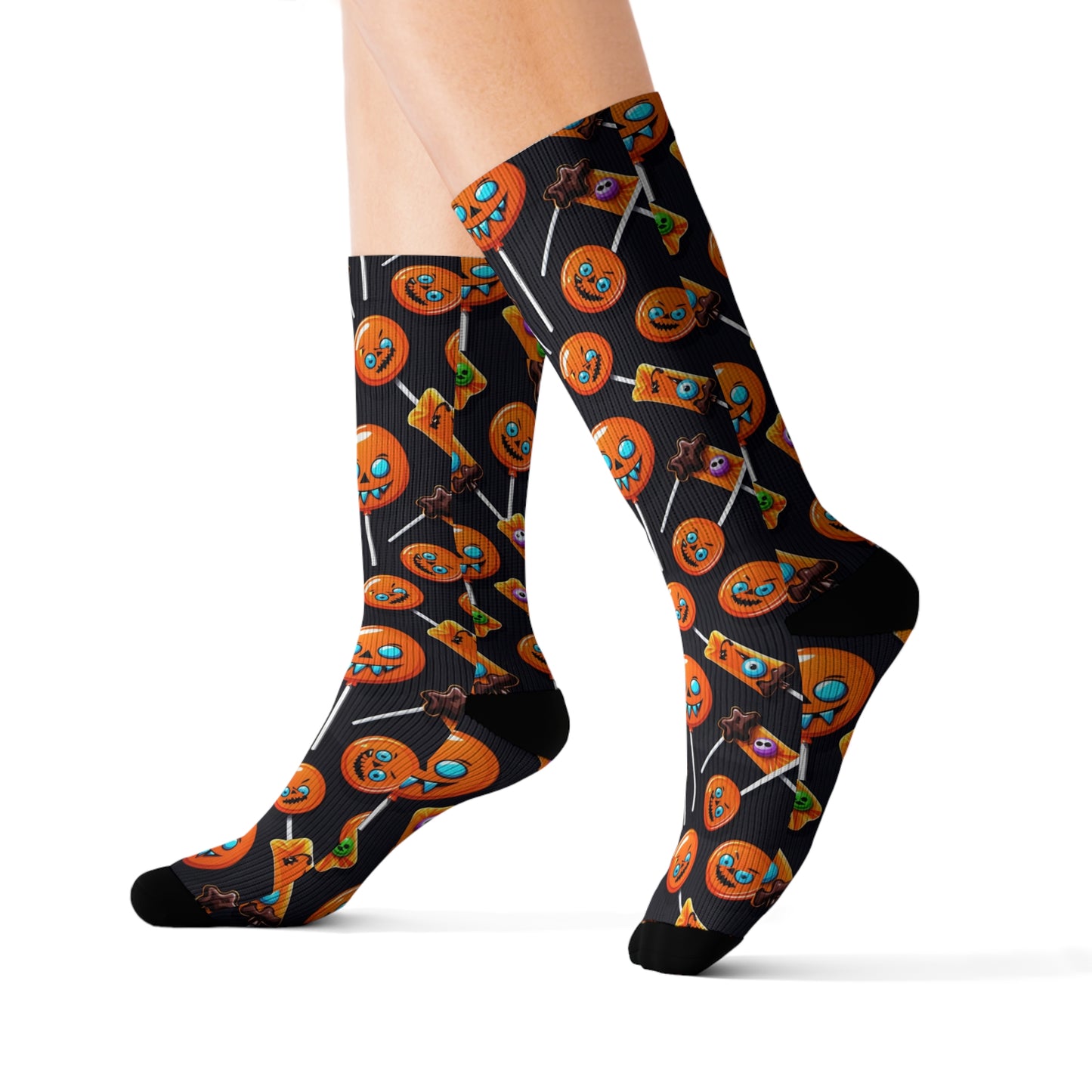 Spooktacular Halloween Socks, Fun Holiday Gift, Pumpkin Patterned Socks, Cozy Everyday Wear, Unique Fashion Accessory