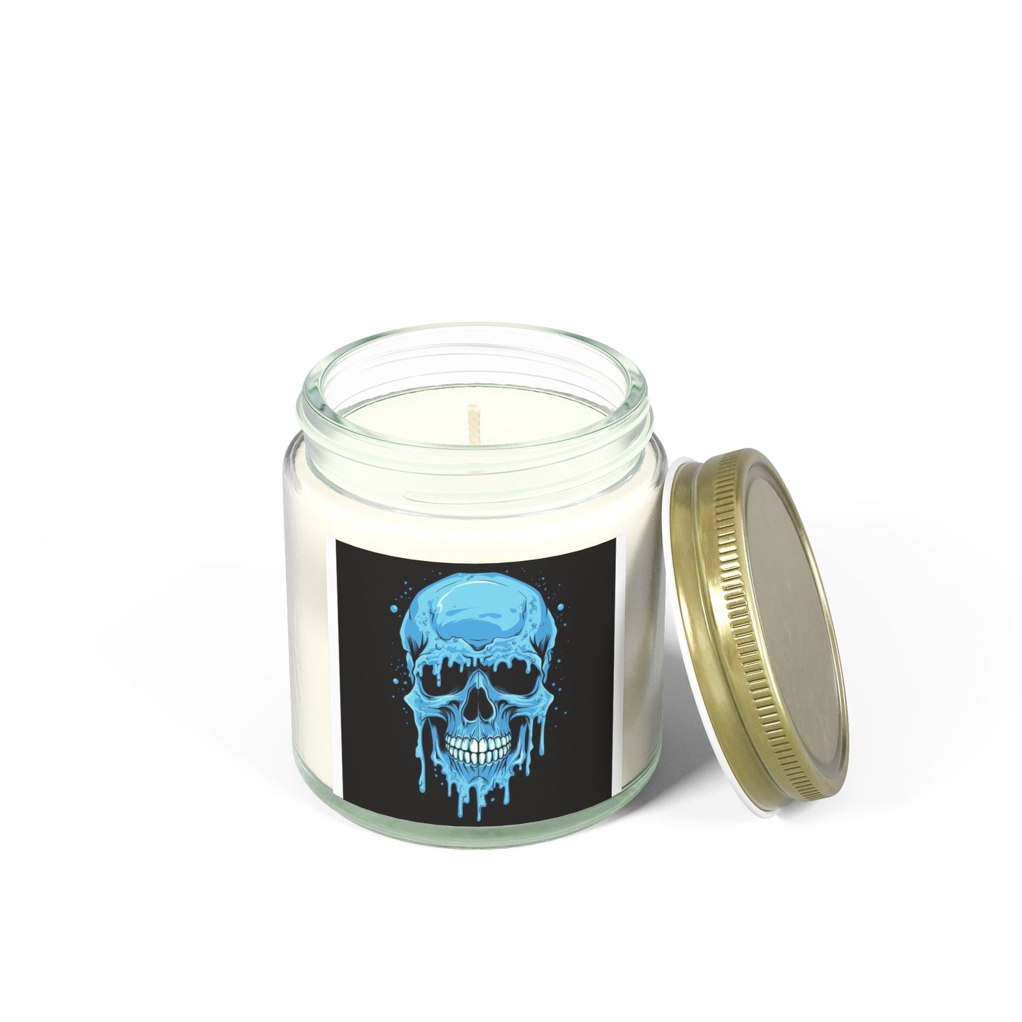 Chilling Skull Scented Candle - Coconut Apricot Wax, Dark Aesthetic Gifts, Home Decor, Occult Candles, Halloween Decor