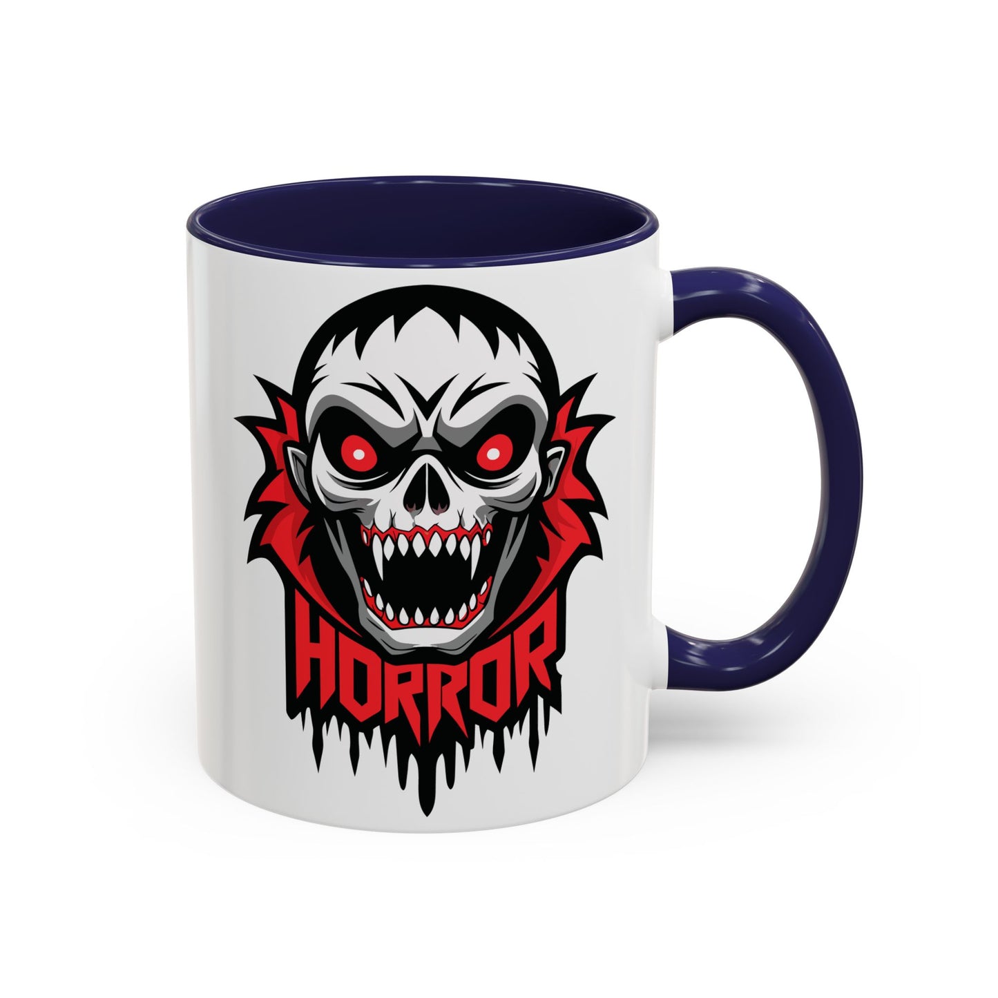 Horror-Themed Coffee Mug, Unique Gift for Halloween Lovers, Scary Decor, Black Accented Mug, Gothic Drinkware, Spooky Kitchenware