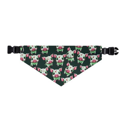 Cute Pig Print Dog Bandana Collar, Pet Accessory for Holidays, Dog Fashion, Cute Dog Gift, Fun Pet Apparel, Pet Birthday Party Decor