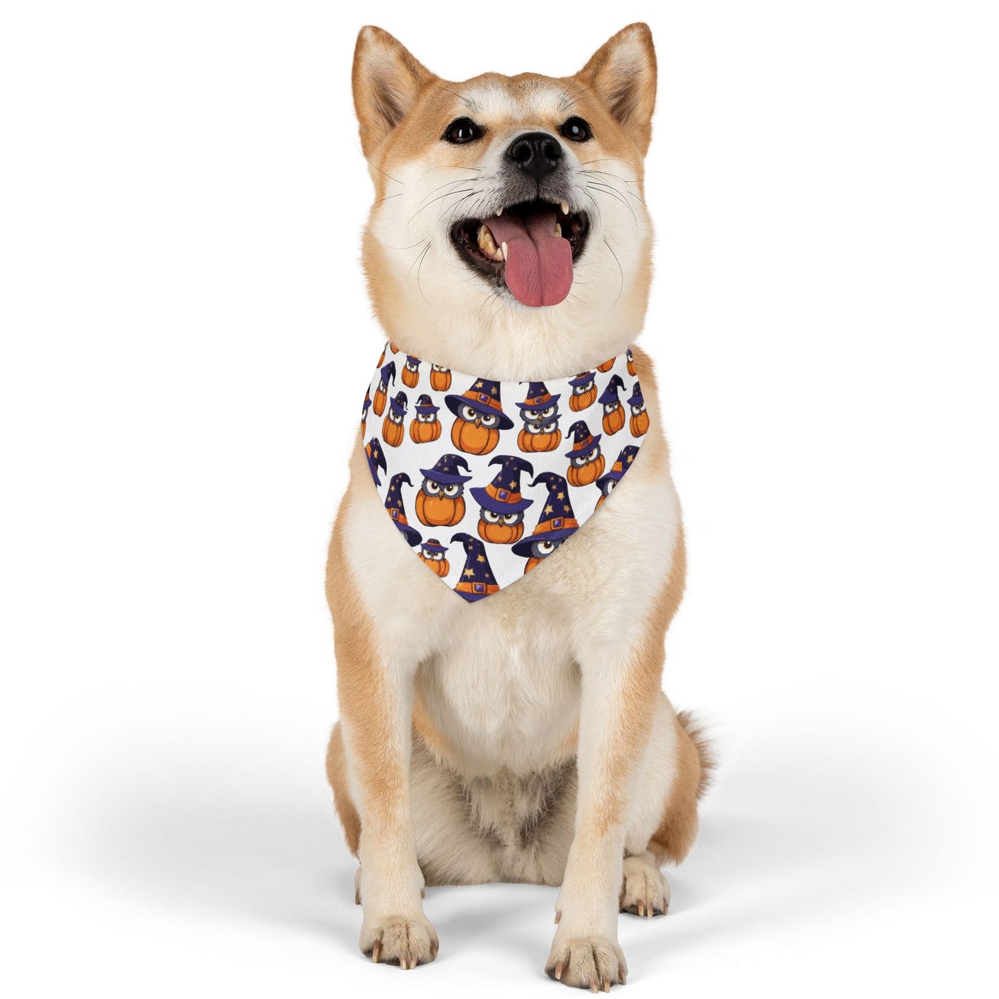 Adorable Halloween Pet Bandana Collar | Cute Pumpkin & Owl Print, Dog Accessory, Pet Costume, Holiday Gear, Gifts for Pet Lovers