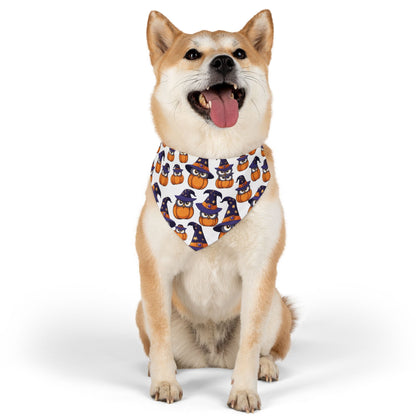Adorable Halloween Pet Bandana Collar | Cute Pumpkin & Owl Print, Dog Accessory, Pet Costume, Holiday Gear, Gifts for Pet Lovers