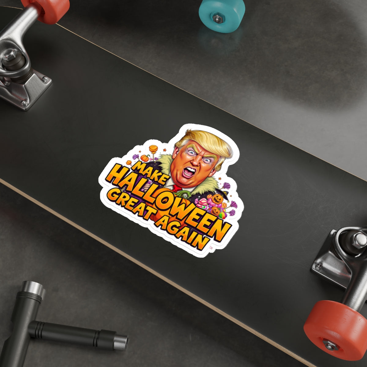 Halloween-Themed Die-Cut Stickers, Fun Party Favors, Laptop Decor, Seasonal Decor, Make Halloween Great Again