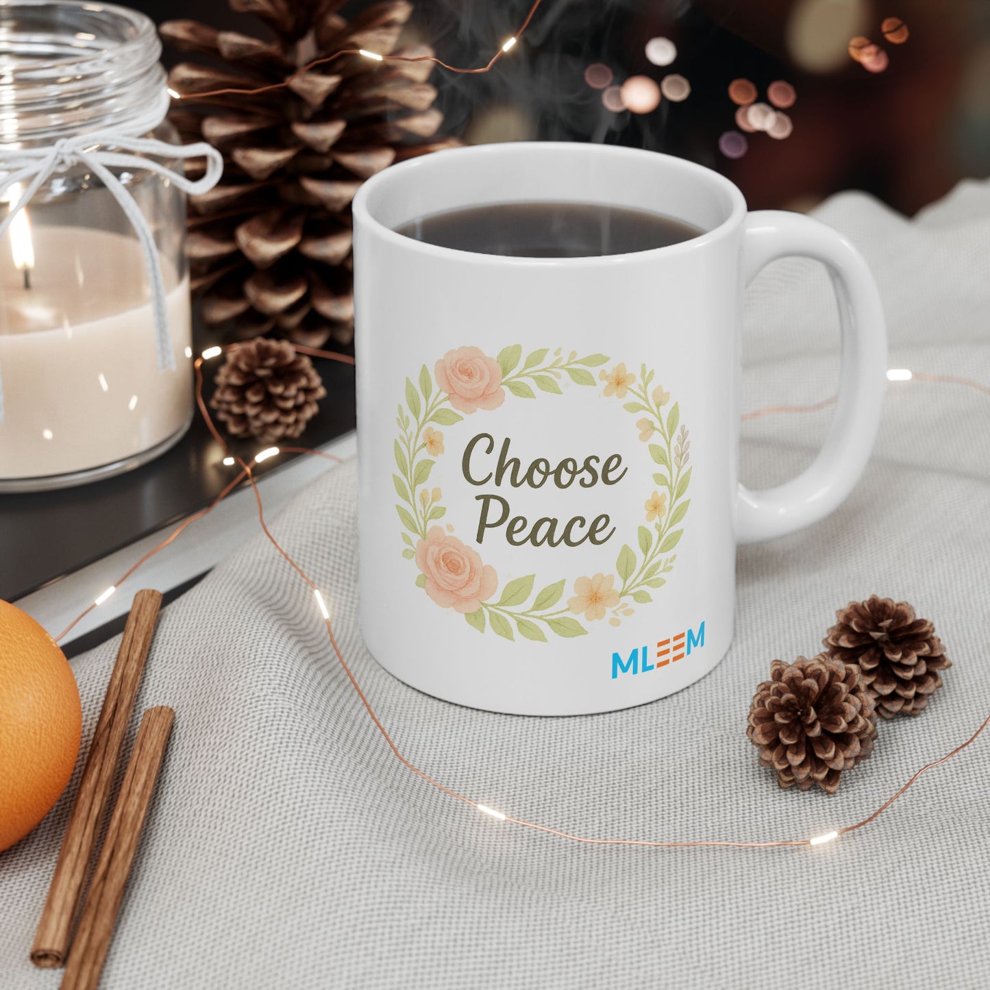 Floral Design Ceramic Mug