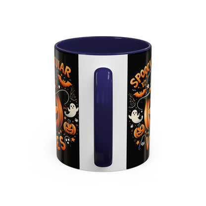 Halloween Accent Coffee Mug - Spooktacular Vibes, Fall Home Decor, Pumpkin Lovers Gift, Trick or Treat Mug, Spooky Season Drinkware