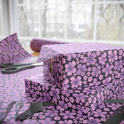 Charming Floral Wrapping Paper, Gift Wrap for Birthday, Wedding, Baby Shower, Holiday Celebrations, Decorative Gift Wrapping, Eco-friendly