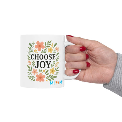 Choose Joy Floral Ceramic Mug
